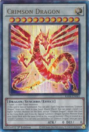 Crimson Dragon card RA04 EN061 Ultimate Rare 1st Edition Quarter Century Stampede 1st Edition Singles Crimson Dragon card RA04 EN061 Ultimate Rare 1st Edition Quarter Century Stampede 1st Edition Singles