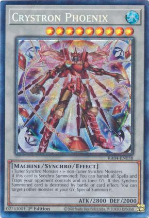 Crystron Phoenix RA04 EN058 Collector s Rare 1st Edition Quarter Century Stampede 1st Edition Singles Crystron Phoenix RA04 EN058 Collector s Rare 1st Edition Quarter Century Stampede 1st Edition Singles