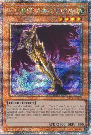 Evil HERO Adusted Gold RA04 EN029 Quarter Century Secret Rare 1st Edition Quarter Century Stampede 1st Edition Singles Evil HERO Adusted Gold RA04 EN029 Quarter Century Secret Rare 1st Edition Quarter Century Stampede 1st Edition Singles