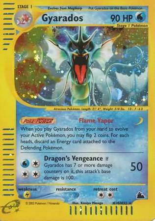 Gyarados H10 H32 Holo Skyridge Singles Gyarados H10 H32 Holo Skyridge Singles