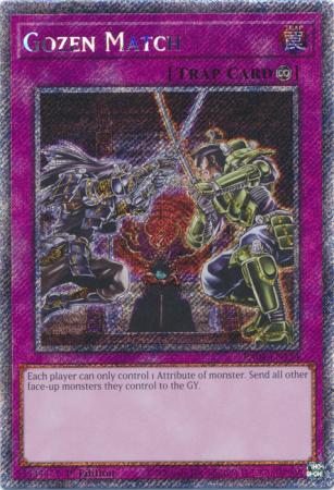 Gozen Match RA04 EN134 Platinum Secret Rare 1st Edition Gozen Match RA04 EN134 Platinum Secret Rare 1st Edition