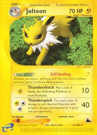 Jolteon 13 144 Rare Skyridge Singles Jolteon 13 144 Rare Skyridge Singles