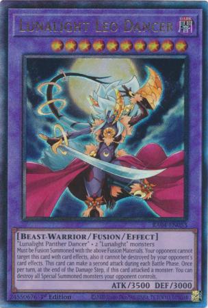 Lunalight Leo Dancer RA04 EN053 Ultimate Rare 1st Edition Quarter Century Stampede 1st Edition Singles Lunalight Leo Dancer RA04 EN053 Ultimate Rare 1st Edition Quarter Century Stampede 1st Edition Singles