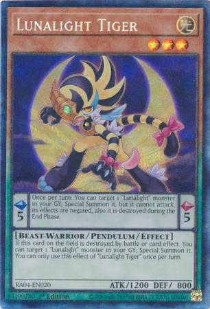 Lunalight Tiger RA04 EN020 Collector s Rare 1st Edition Quarter Century Stampede 1st Edition Singles Lunalight Tiger RA04 EN020 Collector s Rare 1st Edition Quarter Century Stampede 1st Edition Singles