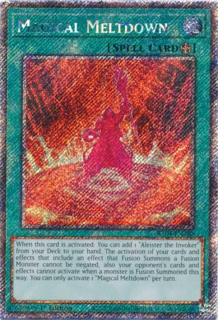 Magical Meltdown RA04 EN280 Platinum Secret Rare 1st Edition Magical Meltdown RA04 EN280 Platinum Secret Rare 1st Edition