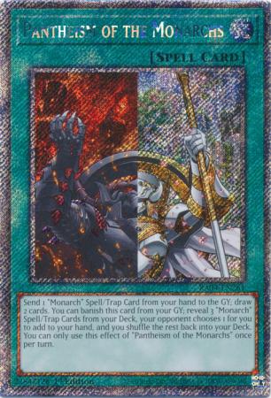 Pantheism of the Monarchs RA04 EN261 Platinum Secret Rare 1st Edition Quarter Century Stampede 1st Edition Singles Pantheism of the Monarchs RA04 EN261 Platinum Secret Rare 1st Edition Quarter Century Stampede 1st Edition Singles