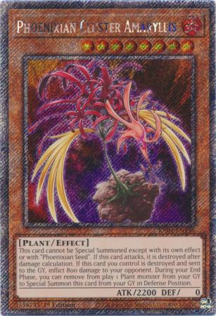 Phoenixian Cluster Amaryllis RA04 EN136 Platinum Secret Rare 1st Edition Phoenixian Cluster Amaryllis RA04 EN136 Platinum Secret Rare 1st Edition