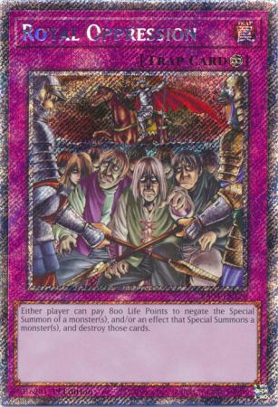 Royal Oppression RA04 EN120 Platinum Secret Rare 1st Edition Royal Oppression RA04 EN120 Platinum Secret Rare 1st Edition