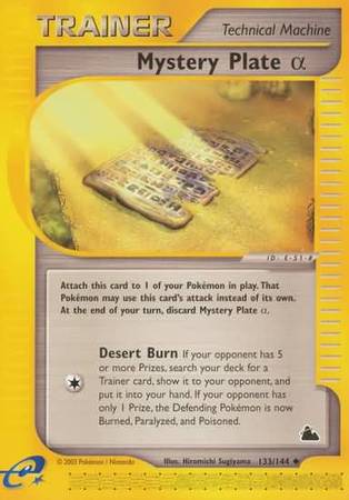 Mystery Plate Alpha 133 144 Uncommon Skyridge Singles Mystery Plate Alpha 133 144 Uncommon Skyridge Singles