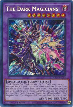 The Dark Magicians RA04 EN054 Secret Rare 1st Edition The Dark Magicians RA04 EN054 Secret Rare 1st Edition