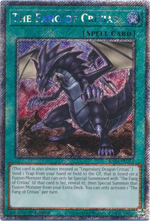 The Fang of Critias RA04 EN255 Platinum Secret Rare 1st Edition Quarter Century Stampede 1st Edition Singles The Fang of Critias RA04 EN255 Platinum Secret Rare 1st Edition Quarter Century Stampede 1st Edition Singles