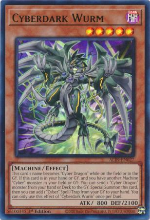Cyberdark Wurm ALIN EN027 Ultra Rare 1st Edition Cyberdark Wurm ALIN EN027 Ultra Rare 1st Edition