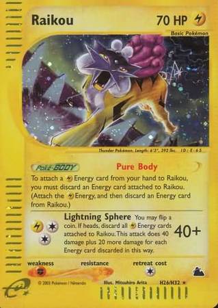 *rare* Pokemon Raikou H26 store Holo Skyridge