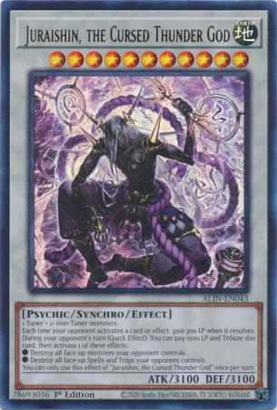 Juraishin the Cursed Thunder God ALIN EN043 Ultra Rare 1st Edition Juraishin the Cursed Thunder God ALIN EN043 Ultra Rare 1st Edition