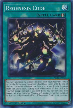 Regenesis Code ALIN EN060 Super Rare 1st Edition Regenesis Code ALIN EN060 Super Rare 1st Edition
