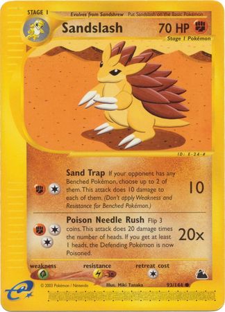 Sandslash 93 144 Common Skyridge Singles Sandslash 93 144 Common Skyridge Singles