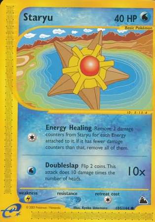 Staryu 103 144 Common Skyridge Singles Staryu 103 144 Common Skyridge Singles