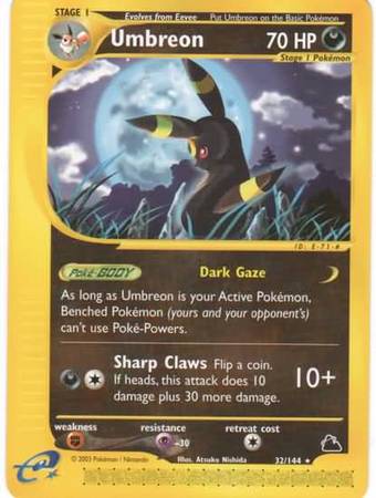 Umbreon 32 144 Rare Skyridge Singles Umbreon 32 144 Rare Skyridge Singles
