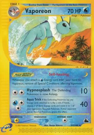 Vaporeon 33 144 Rare Vaporeon 33 144 Rare
