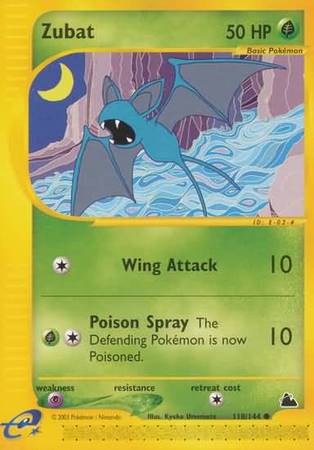 Zubat 118 144 Common Skyridge Singles Zubat 118 144 Common Skyridge Singles