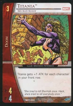 Titania Big Bad Bully MFF 020 Common Vs System Marvel Fantastic Four Starter Titania Big Bad Bully MFF 020 Common Vs System Marvel Fantastic Four Starter