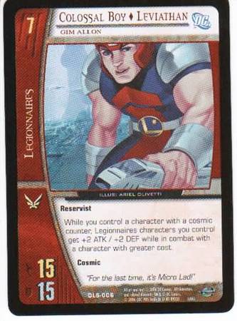 Colossal Boy Leviathan Gim Allon DLS 006 Common Vs System DC Legion of Super Heroes Colossal Boy Leviathan Gim Allon DLS 006 Common Vs System DC Legion of Super Heroes