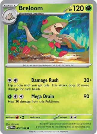 Breloom 006 182 Common Scarlet Violet Destined Rivals Singles Breloom 006 182 Common Scarlet Violet Destined Rivals Singles