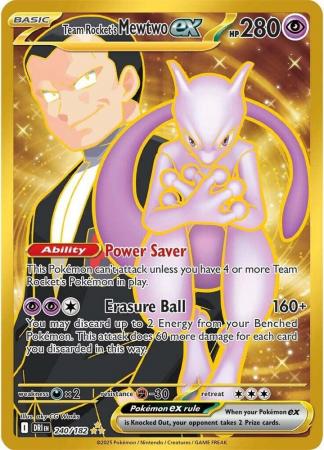 ポケモンカードゲーム Team Rocket Mewtwo EX Team Rocket's Mewtwo ex SR 114/098 Team Rocket sv10 Pokemon