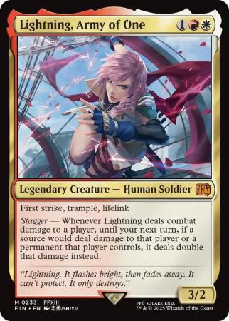Lightning Army of One 0233 Universes Beyond Final Fantasy Singles Lightning Army of One 0233 Universes Beyond Final Fantasy Singles