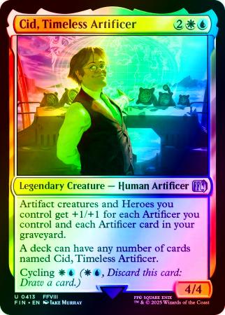 Cid Timeless Artificer 0413 Foil Universes Beyond Final Fantasy Foil Singles Cid Timeless Artificer 0413 Foil Universes Beyond Final Fantasy Foil Singles