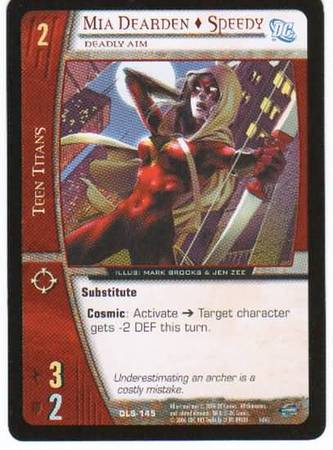 Mia Dearden Speedy Deadly Aim DLS 145 Common Vs System DC Legion of Super Heroes Mia Dearden Speedy Deadly Aim DLS 145 Common Vs System DC Legion of Super Heroes