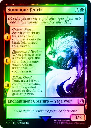 Summon Fenrir 0203 Foil Universes Beyond Final Fantasy Foil Singles Summon Fenrir 0203 Foil Universes Beyond Final Fantasy Foil Singles