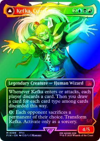 Kefka, Court Mage (マジック：ザ・ギャザリング)　拡張Foil Kefka, Court Mage (Extended Art) • Universes Beyond: Final