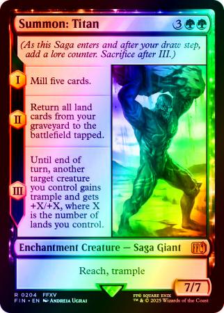 Summon Titan 0204 Foil Universes Beyond Final Fantasy Foil Singles Summon Titan 0204 Foil Universes Beyond Final Fantasy Foil Singles