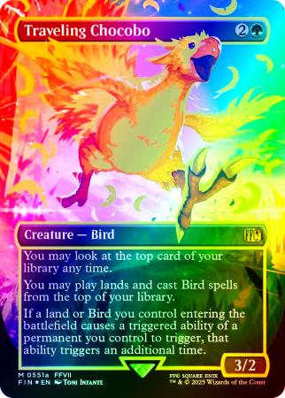 旅するチョコボ　ネオンインク　黄色 FOIL] 旅するチョコボ/Traveling Chocobo (全面アート版・ネオン