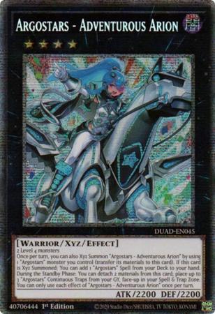 遊戯王 DUAD-EN045 ＡＲＧ☆Ｓ−勇駿のアリオン Argostars - Adventurous Arion (英語版 1st Edition スターライトレア) Duelist’s Advance DUAD-EN045S Argostars – Adventurous Arion – Starlight Rare