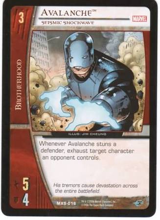 Avalanche Seismic Shockwave MXS 016 Common Vs System Marvel X Men Starter Avalanche Seismic Shockwave MXS 016 Common Vs System Marvel X Men Starter