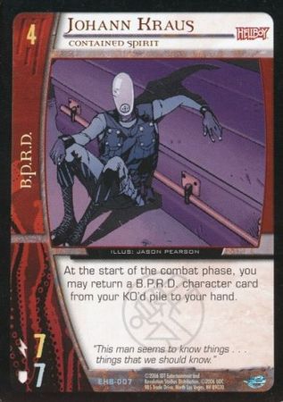 Johann Kraus Contained Spirit EHB 007 Uncommon Vs System Dark Horse Hellboy Johann Kraus Contained Spirit EHB 007 Uncommon Vs System Dark Horse Hellboy