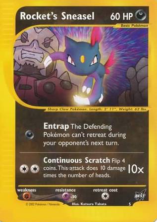 Rocket s Sneasel 5 Promo Pokemon Best of Promos Rocket s Sneasel 5 Promo Pokemon Best of Promos