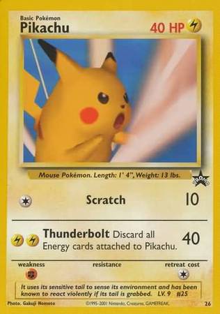 POKEMON Pikachu #4 The First Movie Black Star Promo Set Trading card 