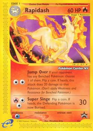 Rapidash 51 Promo Pokemon Center NY Rapidash 51 Promo Pokemon Center NY