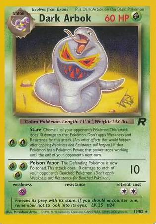 Arbok Topsun Blue Back No.024 Pokemon Rare Card 1995 Japan F//S Used for play