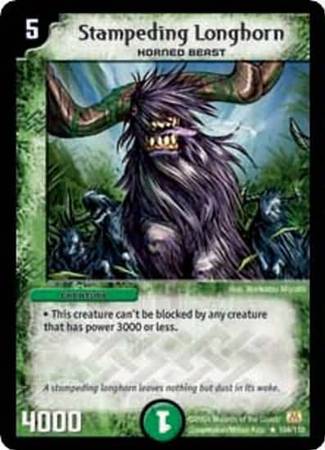 Stampeding Longhorn Duelmasters Base Set Singles DM 01 Stampeding Longhorn Duelmasters Base Set Singles DM 01
