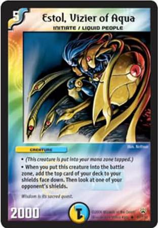 Estol Vizier of Aqua Duelmasters Shockwaves of the Shattered Rainbow Singles DM 10 Estol Vizier of Aqua Duelmasters Shockwaves of the Shattered Rainbow Singles DM 10