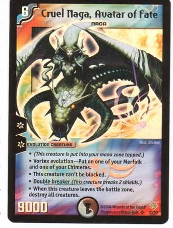 Cruel Naga Avatar of Fate Duelmasters Thrash of the Hybrid Megacreatures Singles DM 12 Cruel Naga Avatar of Fate Duelmasters Thrash of the Hybrid Megacreatures Singles DM 12