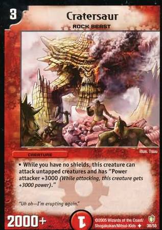 Cratersaur Duelmasters Thundercharge of Ultra Destruction Singles DM 07 Cratersaur Duelmasters Thundercharge of Ultra Destruction Singles DM 07