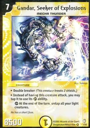 Gandar Seeker of Explosions Duelmasters Thundercharge of Ultra Destruction Singles DM 07 Gandar Seeker of Explosions Duelmasters Thundercharge of Ultra Destruction Singles DM 07