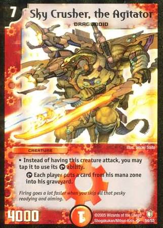 Sky Crusher the Agitator Duelmasters Thundercharge of Ultra Destruction Singles DM 07 Sky Crusher the Agitator Duelmasters Thundercharge of Ultra Destruction Singles DM 07