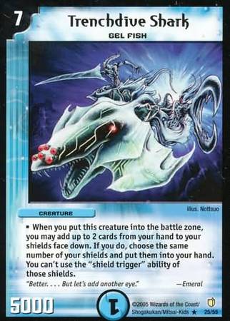 Trenchdive Shark Duelmasters Thundercharge of Ultra Destruction Singles DM 07 Trenchdive Shark Duelmasters Thundercharge of Ultra Destruction Singles DM 07