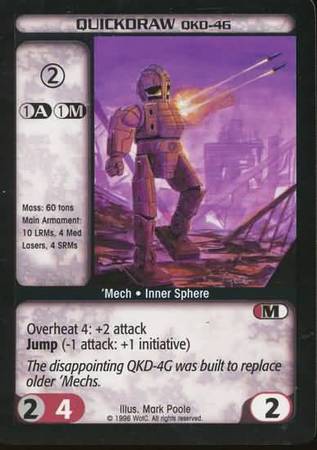 Quickdraw QKD 4G Common Battletech Limited Edition Singles Quickdraw QKD 4G Common Battletech Limited Edition Singles